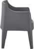 Gartenstuhl HENRI 6er Set - 73x57x78cm, Kunststoff, Dunkelgrau | Stapelstuhl Loungestuhl Garten Outdoor-Stuhl Bild 5