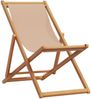 vidaXL Strandstühle 2 Stk. Klappbar Taupe Stoff und Massivholz 3214499 Bild 3