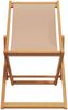 vidaXL Strandstühle 2 Stk. Klappbar Taupe Stoff und Massivholz 3214499 Bild 4