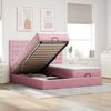 vidaXL Ottoman-Bett mit Matratzen Rosa 200x200 cm Samt 3313819 Bild 1