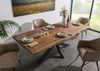 Baumtisch Sheesham 200x100x77 grau gebeizt / Kreuzgestell anthrazit matt FREEFORM 5 Bild 2