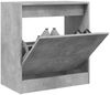 Schuhschrank, Schuhkipper für Flur, skandinavisch Betongrau 60x34x63,5 cm Holzwerkstoff Bild 2