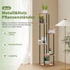 MULISOFT Blumenständer Pflanzenständer indoor 6 Etagen Pflanzenregal Blumentreppe (Metall Holz), Balkon Deko Schlafzimmer Blumentopf Zimmerpflanzen Pflanztisch Bild 2