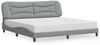 vidaXL Bettgestell mit LED ohne Matratze "Hvar" Hellgrau 200x200 cm Stoff 3213725 Bild 5