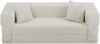 LVHOM Schlafsofa 2 Sitzer mit Seitentaschen, Bodensofa mit schlaffunktion, Klappsofa aus Cord, kein Aufbau erforderlich, Weiß Bild 2