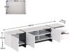 TV-Schrank 190x35x45 cm, hochglänzend weiß mit schwarzen Füßen, 3 Türen & 2 Schubladen Bild 3