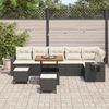 vidaXL Gartensofa-set 9 pcs Schwarz Poly-Rattan 3361760 Bild 3