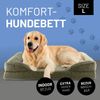 Lumaland Hundebett Indoor Cord L 110x75x18cm olivgrün vakuumiert Bild 2