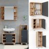 Badmöbel-Set Fynn Eiche 3 Teile, mit Midischrank Vicco Bild 2