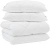 vidaXL Winterbettdecke mit Kissen 3 pcs Weiß Mikrofaser 3377734 Bild 2
