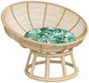 vidaXL Kissen Rund Blattmuster Ø 60 x 11 cm Oxford-Gewebe 361952 Bild 3
