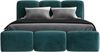 Polsterbett STAR 180x200 mit Matratze, Bettkasten und Lattenrost. Farbe: Minze 13 Bild 2