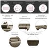 DOMO collection Ecksofa BRANDON 289x177 cm, belastbar bis 140 kg/Sitz, L-Form, mit Sitztiefenverstellung, Luxus-Microfaser, dunkelgrau Bild 3