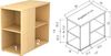 bümö Schreibtisch Schrank in weiß, Container Schrank Büro für Ordner & Co. - Anstell-Container Schreibtisch, Schreibtisch Kommode, Büro Schrank Möbel, Bürocontainer, Schreibtischcontainer, 1630-W Bild 4