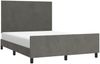 Bettgestell mit Kopfteil Samt Dunkelgrau 140x190 cm, Härtegrad: H2 [3125630] Bild 3