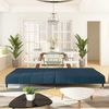 vidaXL Schlafsofa 2-Sitzer Blau Samt 375873 Bild 3
