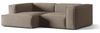 Micadoni Ecksofa Nuria 3-Sitzer Links Samt Warmes Grau Bild 2