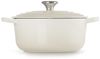 Le Creuset Signature Gusseisen-Bräter mit Deckel, Für alle Herdarten und Induktion geeignet, Rund, Meringue, 20,0 cm, 2.4 Bild 3