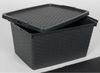 16x Box "INTRIGO" 20L 43x32x22cm Aufbewahrungskorb Lagerungskiste mit Deckel Bild 2