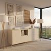 Sideboard HYGGE mit 1 Tür, 3 Schubladen, 1 offenes Fach, Cashmere Weiß Bild 4