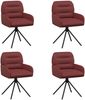 vidaXL Drehstuhl Esszimmer 4 pcs Kunstleder Weinrot 59 x 59,5 x 90 cm 3428260 Bild 2