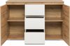 Kommode >Ravenna< in Honig Eiche Weiß - 120x80x40cm (BxHxT) Bild 5