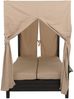 Aluminium Lounge-Gartenliege HWC-O18, XL Sonnenliege Bali-Liege Daybed, 10cm-Polster 193x126x204cm schwarz Kissen creme Bild 5