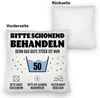 speecheese Dekokissen Bitte schonend behandeln - 50. Geburtstag Kissen satiniert Bild 2