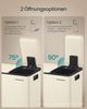 SONGMICS Mülleimer Küche, 2 x 30 Liter, 2 Fächer, Abfalleimer, Tretmülleimer, Softclose-Deckel, Stahl, creme Bild 4
