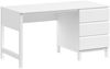 Schreibtisch mit Schubladen Eva 140 x 75 x 70 cm MDF Kiefer Weiß Bild 2