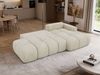 Ecksofa LORAN L mit Schlaffunktion und Bettkasten, Freistehendes Ecksofa mit Wellenfederung, DL-System, Große Liegefläche - Beige Velvet Bild 5