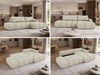 Ecksofa LORAN L mit Schlaffunktion und Bettkasten, Freistehendes Ecksofa mit Wellenfederung, DL-System, Große Liegefläche - Beige Velvet Bild 2