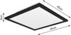 LED Deckenleuchte ALPHA Schwarz Panel eckig Ultra Slim, Quadrat 45cm Bild 5