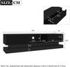 Merax 160*35*40,5 cm Schwarzer Hochglanz-TV-Ständer mit LED-Beleuchtung, 2 Schubladen, Anwendungssteuerung, Anti-Kipp-Design, geeignet für 60-Zoll-Fernseher, TV-Schränke, TV-lowboard Bild 4