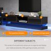 Merax 160*35*40,5 cm Schwarzer Hochglanz-TV-Ständer mit LED-Beleuchtung, 2 Schubladen, Anwendungssteuerung, Anti-Kipp-Design, geeignet für 60-Zoll-Fernseher, TV-Schränke, TV-lowboard Bild 5