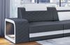 Ecksofa Berlin L Form - Ledermix - grau-weiß - Rechts Bild 5