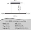 Nettlife LED Pendelleuchte Schwarz Esszimmer Dimmbar mit Fernbedienung 108CM 37W Modern, LED fest integriert, Dimmbar, Esstisch hängeleuchte für Küche Bar Wohnzimmer Schlafzimmer Büro Bild 4