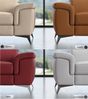 Sofanella 3-Sitzer AMARO Stoffsofa Relaxfunktion Designersofa in Hellbraun Bild 2