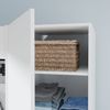 Forte WASHCAB 50, moderner Badezimmerschrank zur Aufbewahrung von Putz- und Waschutensilien, Badezimmer, Weiß, 50 cm breit x 143,3 cm hoch x 67,5 cm tief Bild 5