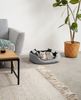 lionto Tierkissen 4-in-1 Hundebett, Hundekissen, Hundekörbchen mit Wendekissen, Größe, mit Wendekissen, grau/schwarz, 65 cm x 50 cm Bild 2