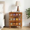vidaXL Nachttisch Braun 50 x 33 x 62 cm Massivholz Mango 4018233 Bild 1