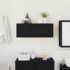 vidaXL Bad-Wandschrank Schwarz 80x25x30 cm Holzwerkstoff 860077 Bild 3
