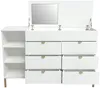 Vente-unique - ONISHA Kommode Holz, Platte Weiß - B 42 cm x H 90,2 cm x L 140 cm Bild 5