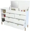 Vente-unique - ONISHA Kommode Holz, Platte Weiß - B 42 cm x H 90,2 cm x L 140 cm Bild 4
