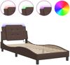 vidaXL Bettgestell mit LED ohne Matratze "Zadar" Braun 80x200 cm 3214070 Bild 2