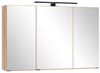 Vito Spiegelschrank CARIBU, 3-türig, Wildeiche Dekor, LED-Beleuchtung, Soft-Close-Funktion, B 100 x H 64 x T 20 cm Bild 4