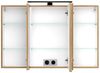 Vito Spiegelschrank CARIBU, 3-türig, Wildeiche Dekor, LED-Beleuchtung, Soft-Close-Funktion, B 100 x H 64 x T 20 cm Bild 3