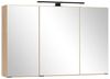 Vito Spiegelschrank CARIBU, 3-türig, Wildeiche Dekor, LED-Beleuchtung, Soft-Close-Funktion, B 100 x H 64 x T 20 cm Bild 5