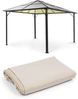 blumfeldt Pantheon Solid Sky Ambient Solar Pavillon, Komplett-Set, mit Seitenwänden, Material Gestell: Aluminium, Material Dach: Polycarbonat, mit Solar-Beleuchtung, Maße: ca. 3x4 m, hellgrau Bild 2