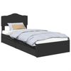 vidaXL Aufbewahrungsbett Schwarz 70 x 190 cm Holzwerkstoff 3413146 Bild 2
